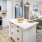 stylish apartment kitchen with kitchen island and private patio at 1333 South Ocean apartments in Pompano Beach